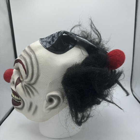 Clown Mask Creepy with Hair and Hat Costume Adult Halloween Scary Horror - Picture 6 of 8